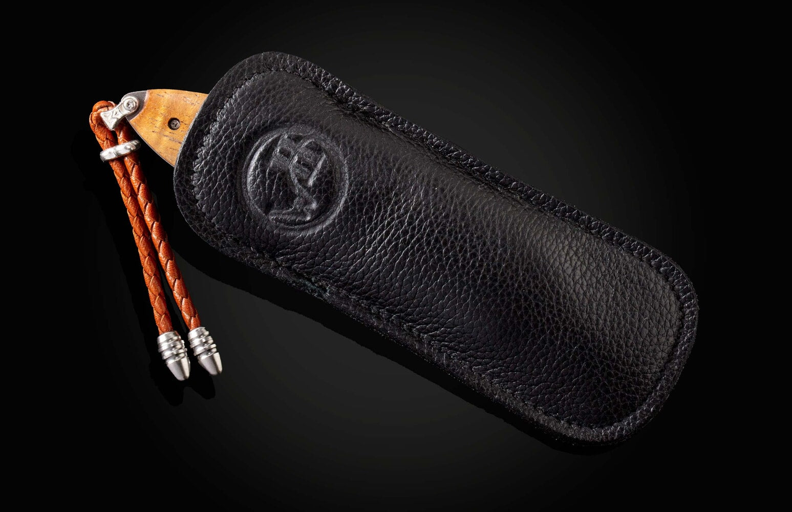 William Henry Pocketknife with Koa wood, titanium, and hand-forged damascus B05 ISLAND TIME