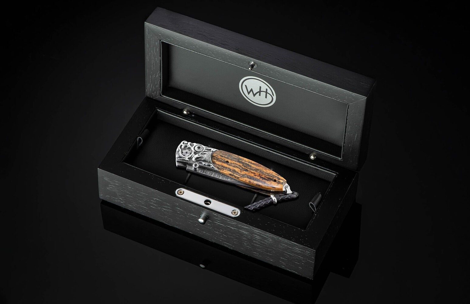 William Henry Folding knife with sterling silver and woolly mammoth tusk B05 SILVER EAGLE II