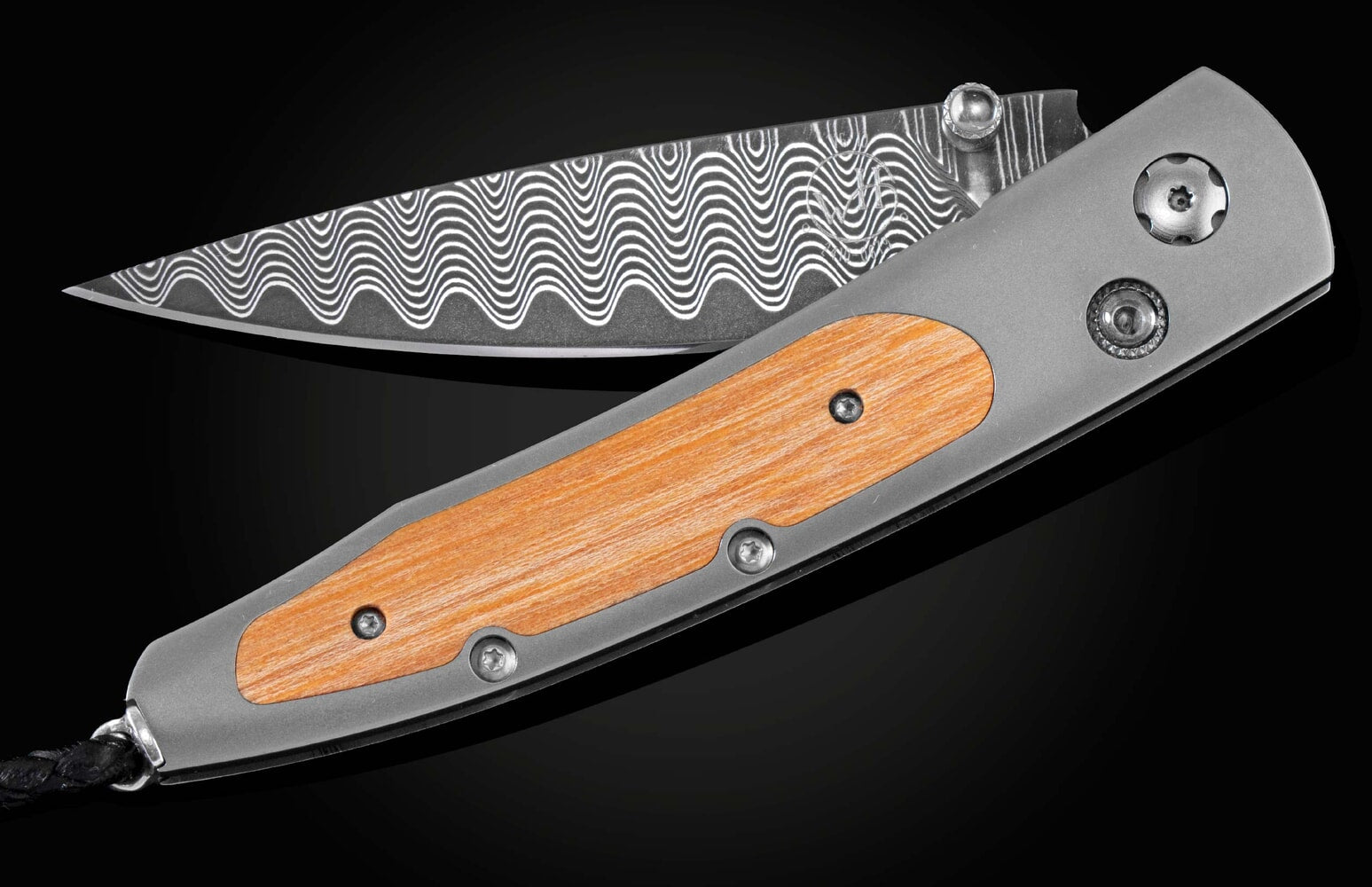 William Henry Titanium pocket knife with wood from original Autzen Stadium seat B10 DUCKS