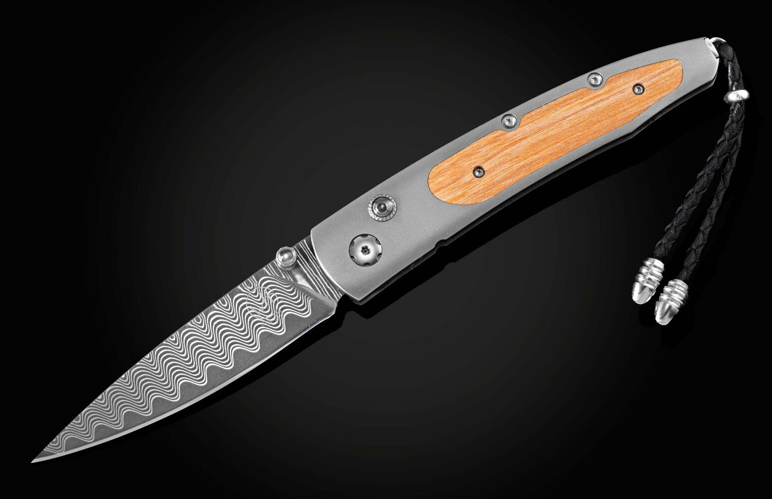 William Henry Titanium pocket knife with wood from original Autzen Stadium seat B10 DUCKS
