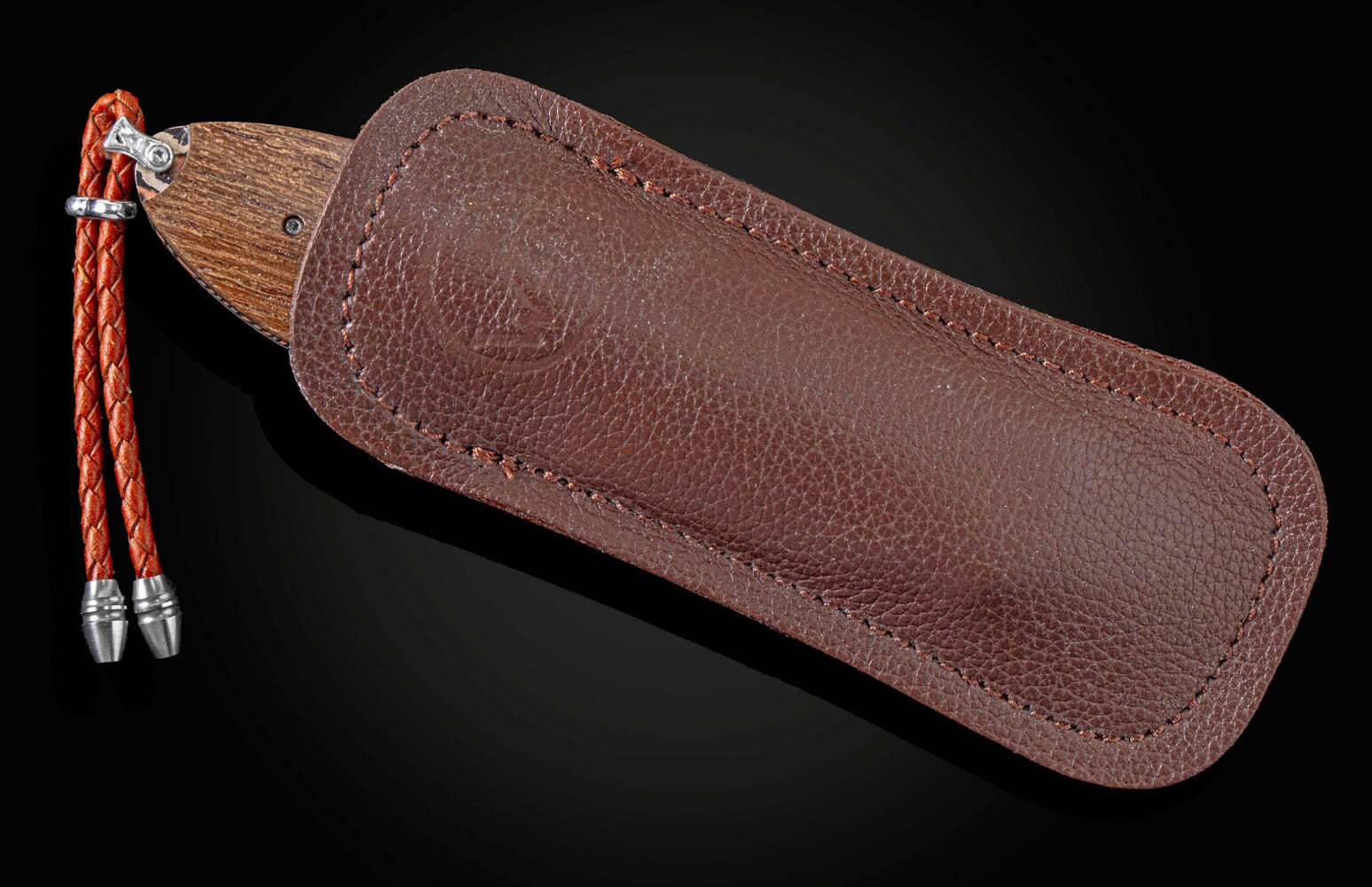 William Henry Pocketknife with mokume gane and wood from the USS California B12 SOLDIERS WISH