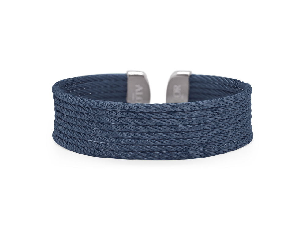 ALOR STEEL Blue Precious Metal Bracelet  04-28-B608-00