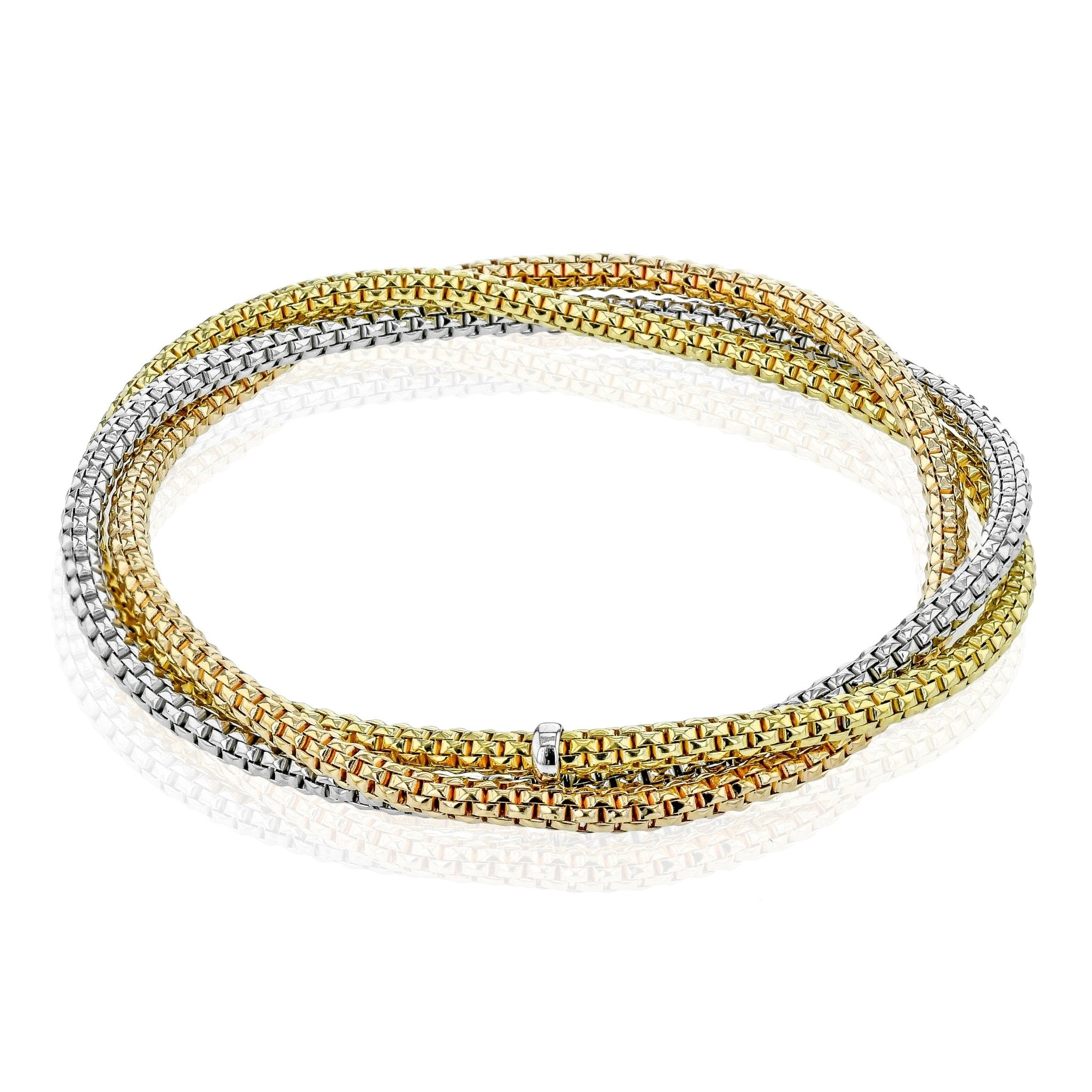Woven Bangle in 18k Gold