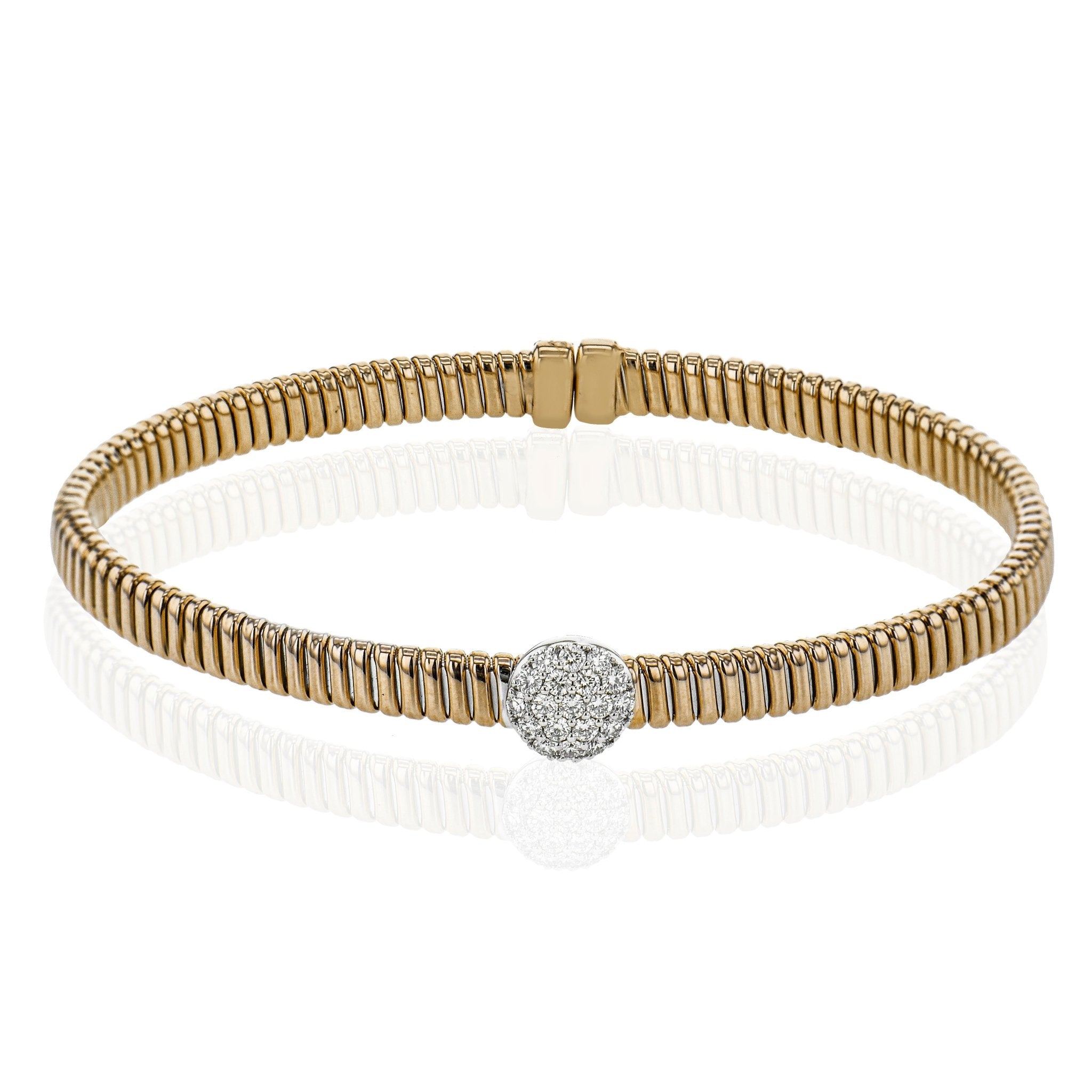 Bangle in 18k Gold with Diamonds