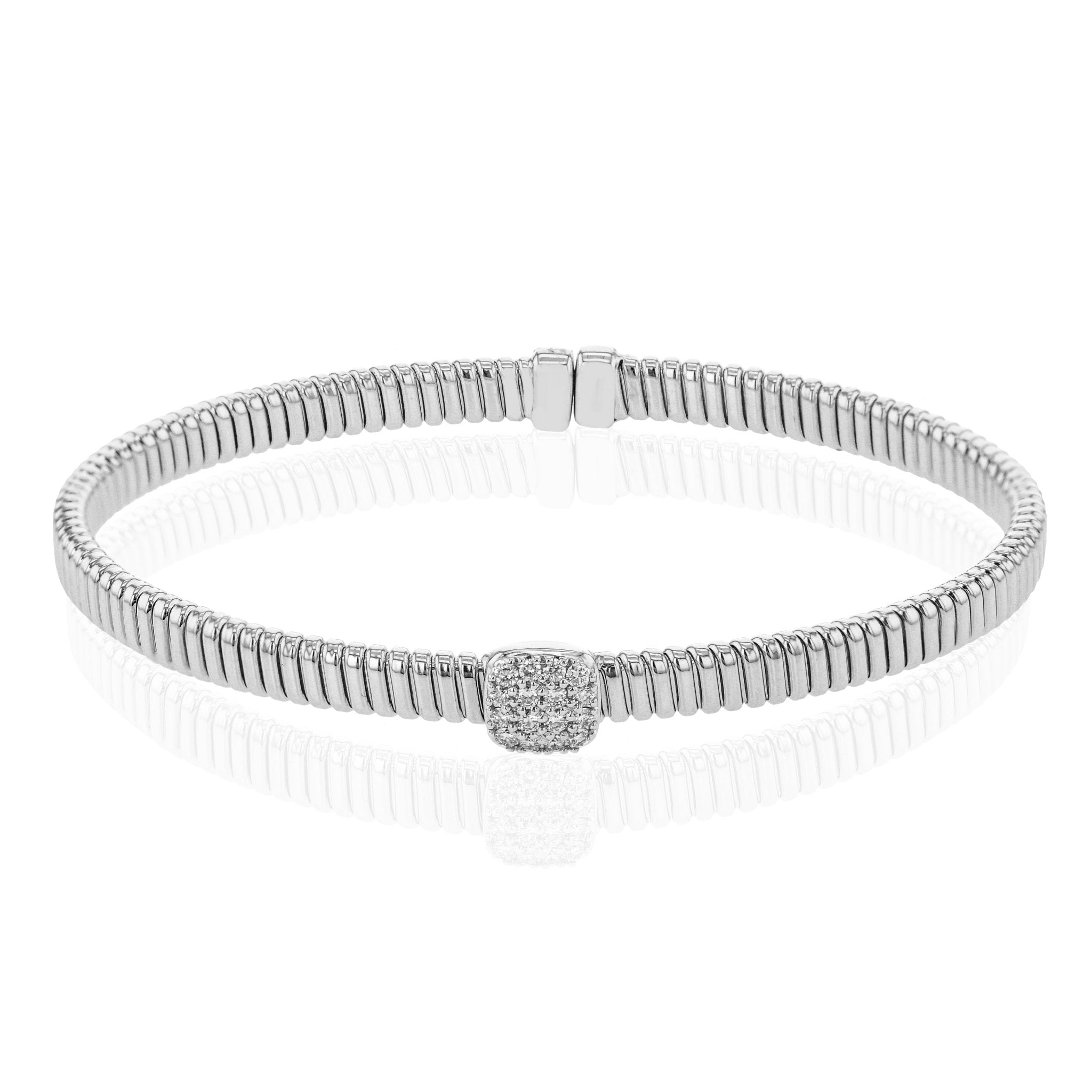 Bangle in 18k Gold with Diamonds