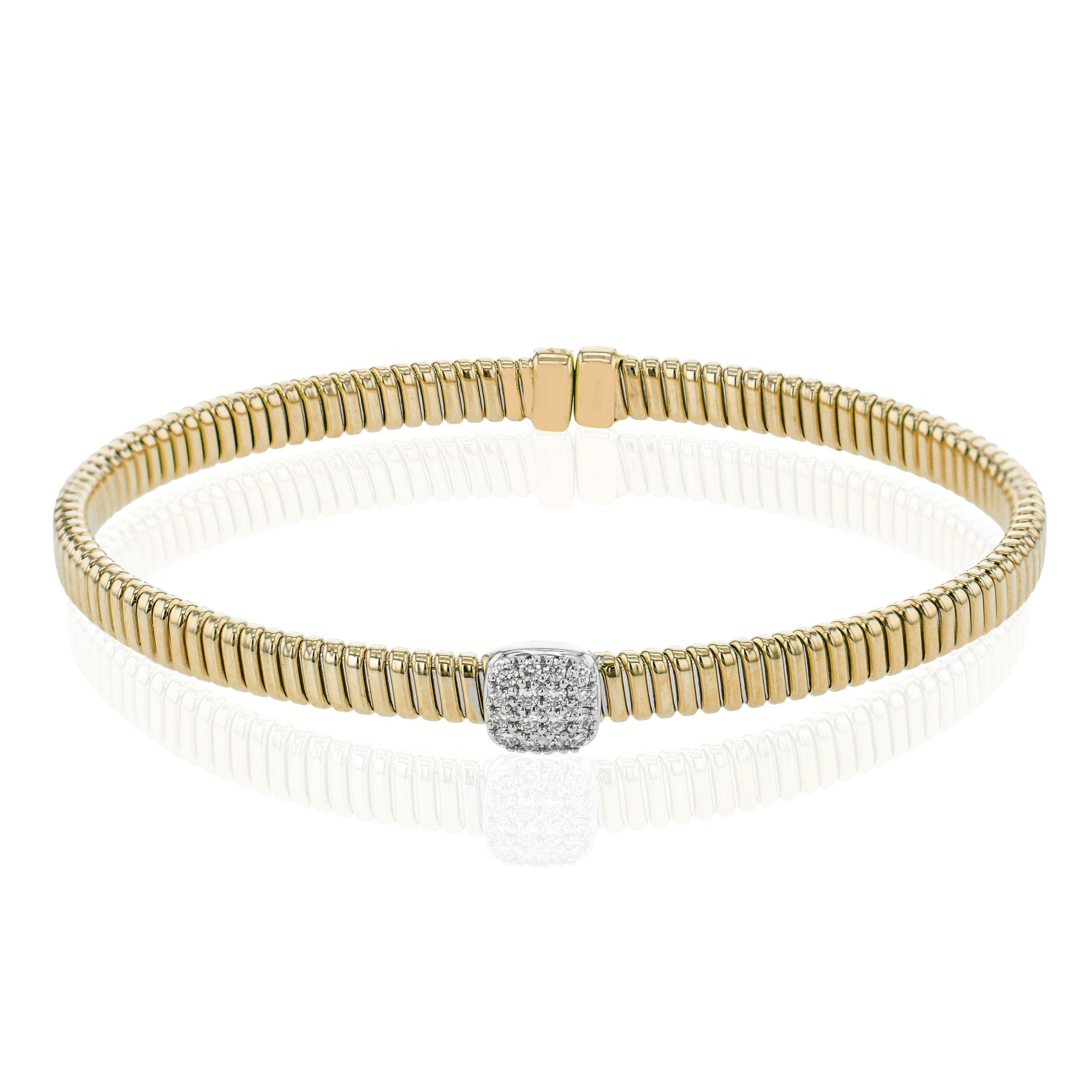 Bangle in 18k Gold with Diamonds