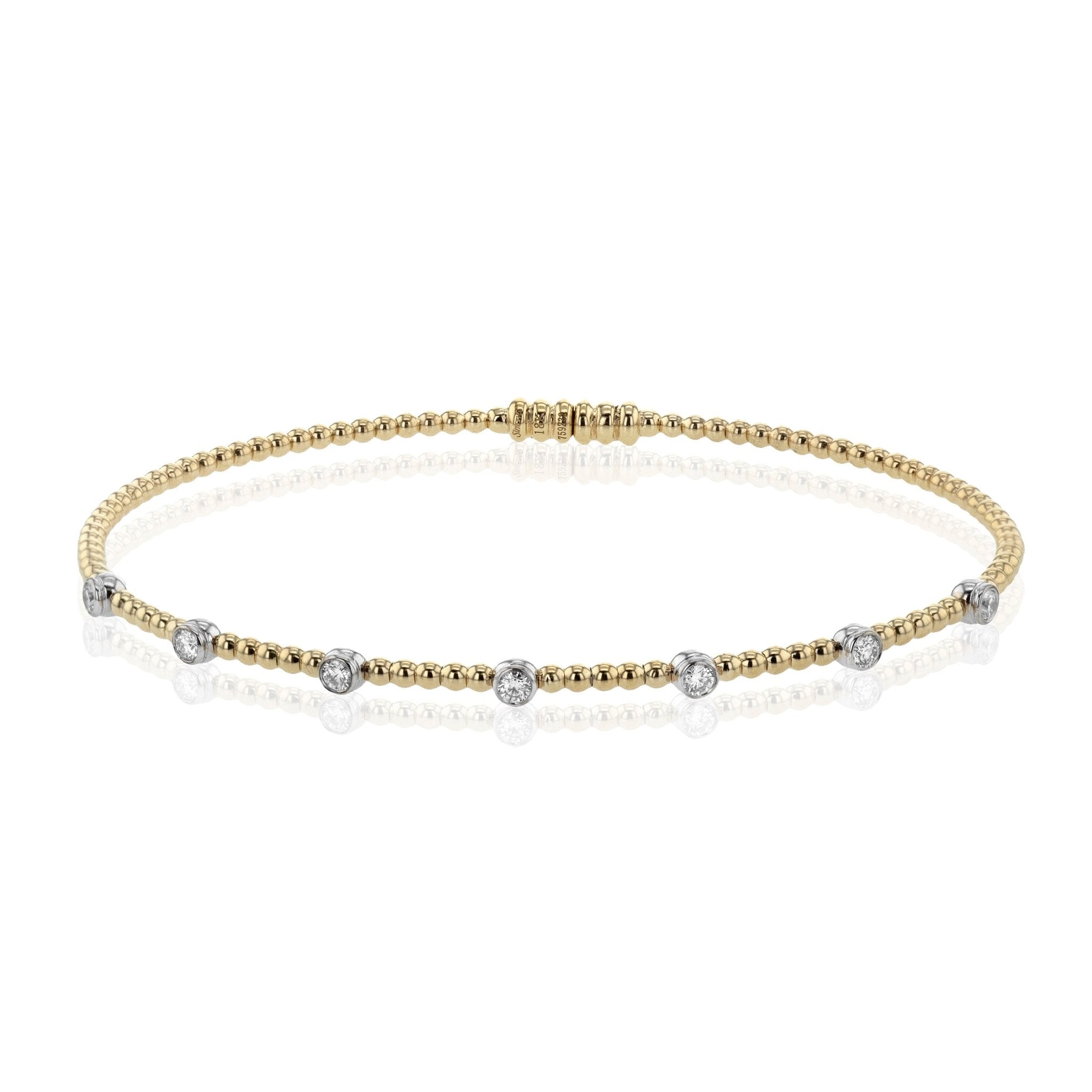 Bangle in 18k Gold with Diamonds
