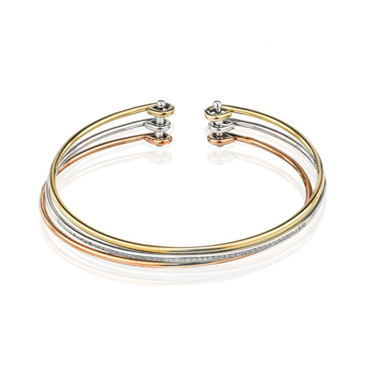 Bangle in 18k Gold with Diamonds