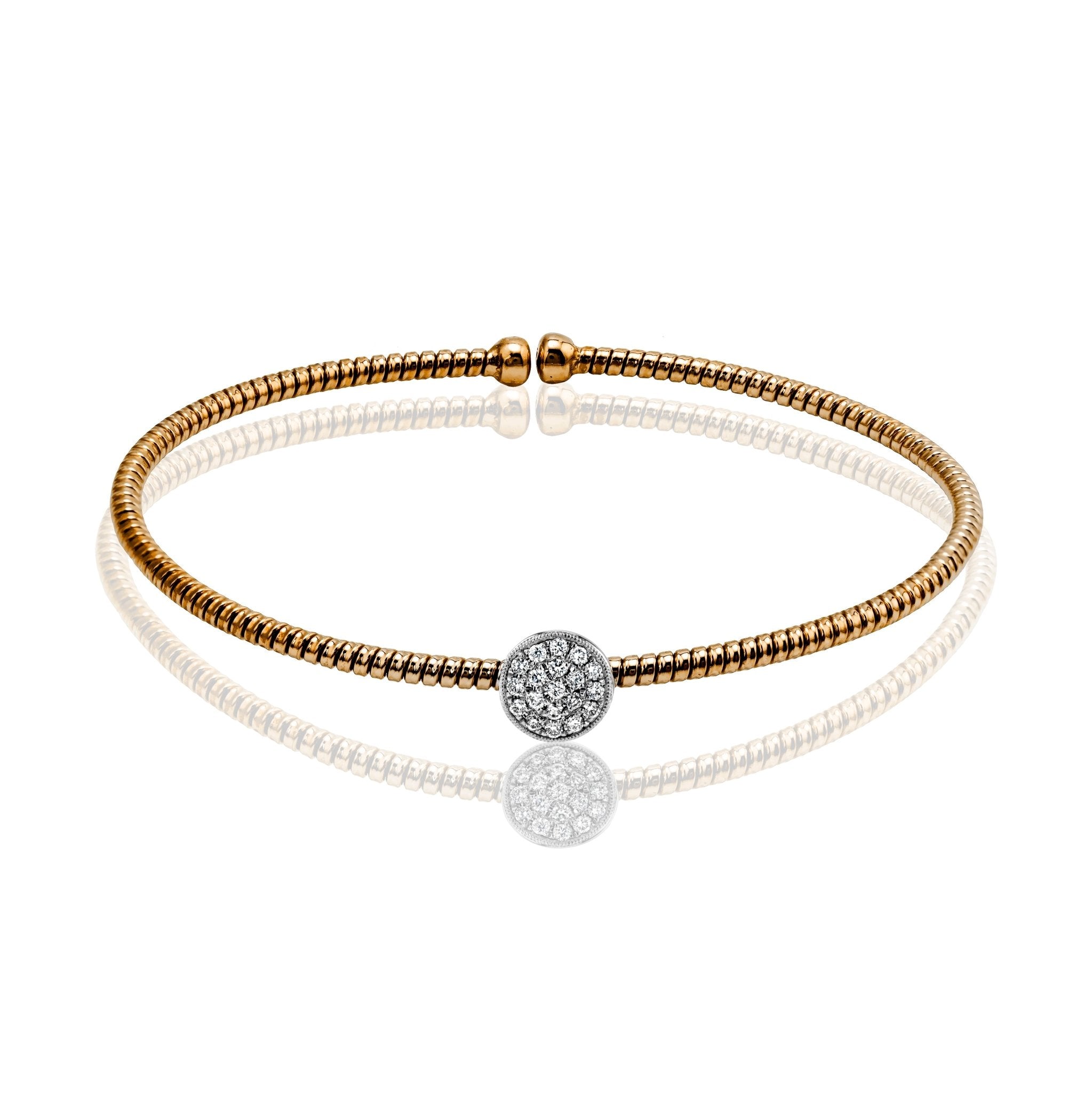 Bangle in 18k Gold with Diamonds