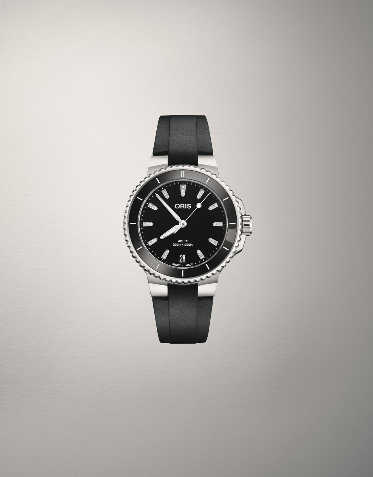 Oris Aquis Date Diamonds Automatic Watch 01 733 7792 4194-07 4 19 64FC