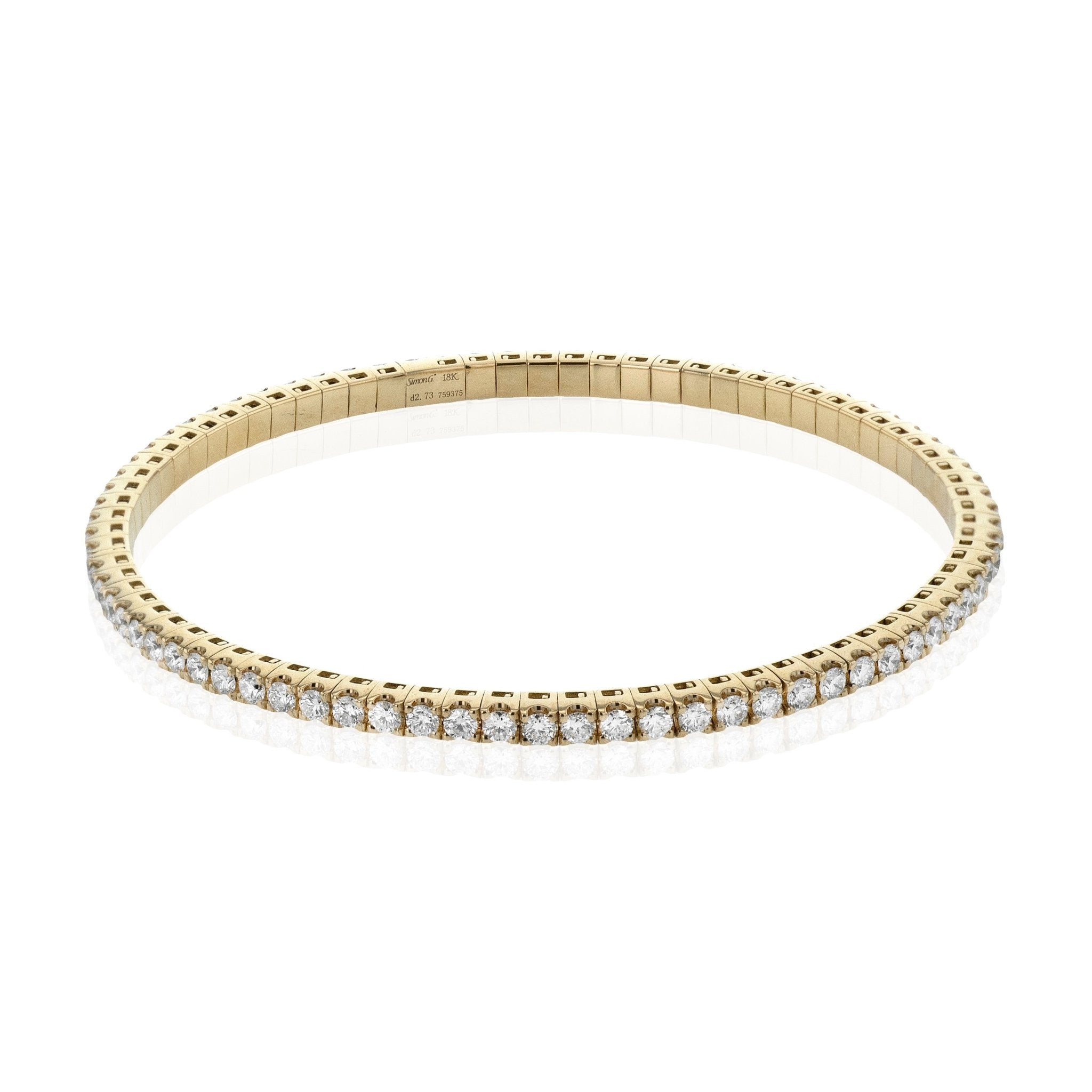 Tennis Stretch Bracelet in 18k Gold with Diamonds
