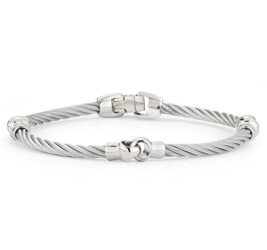ALOR Stainless Steel White Precious Metal Bracelet  06-32-S744-00