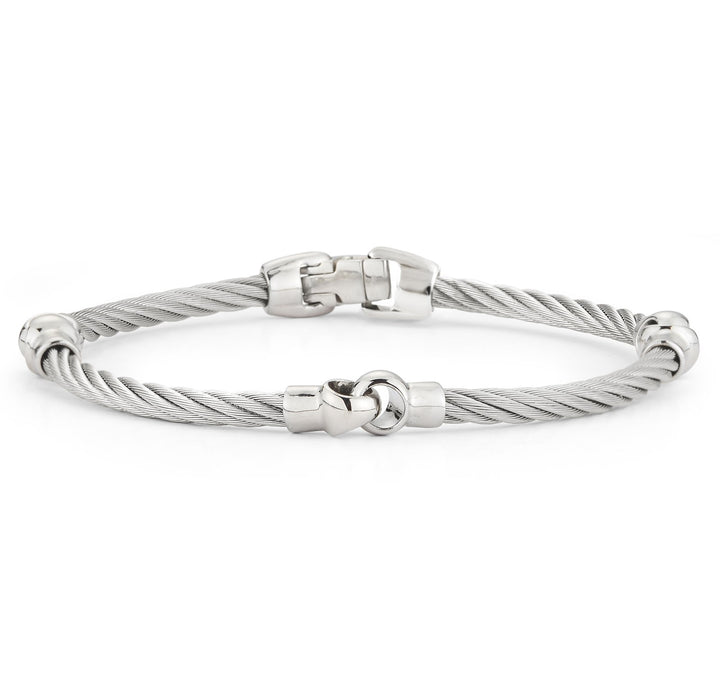ALOR Stainless Steel White Precious Metal Bracelet  06-32-S744-00