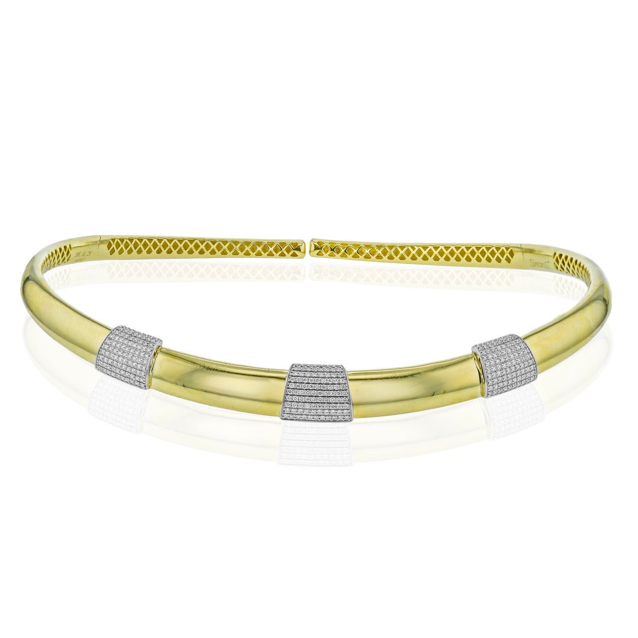 Choker Necklace in 18k Gold with Diamonds