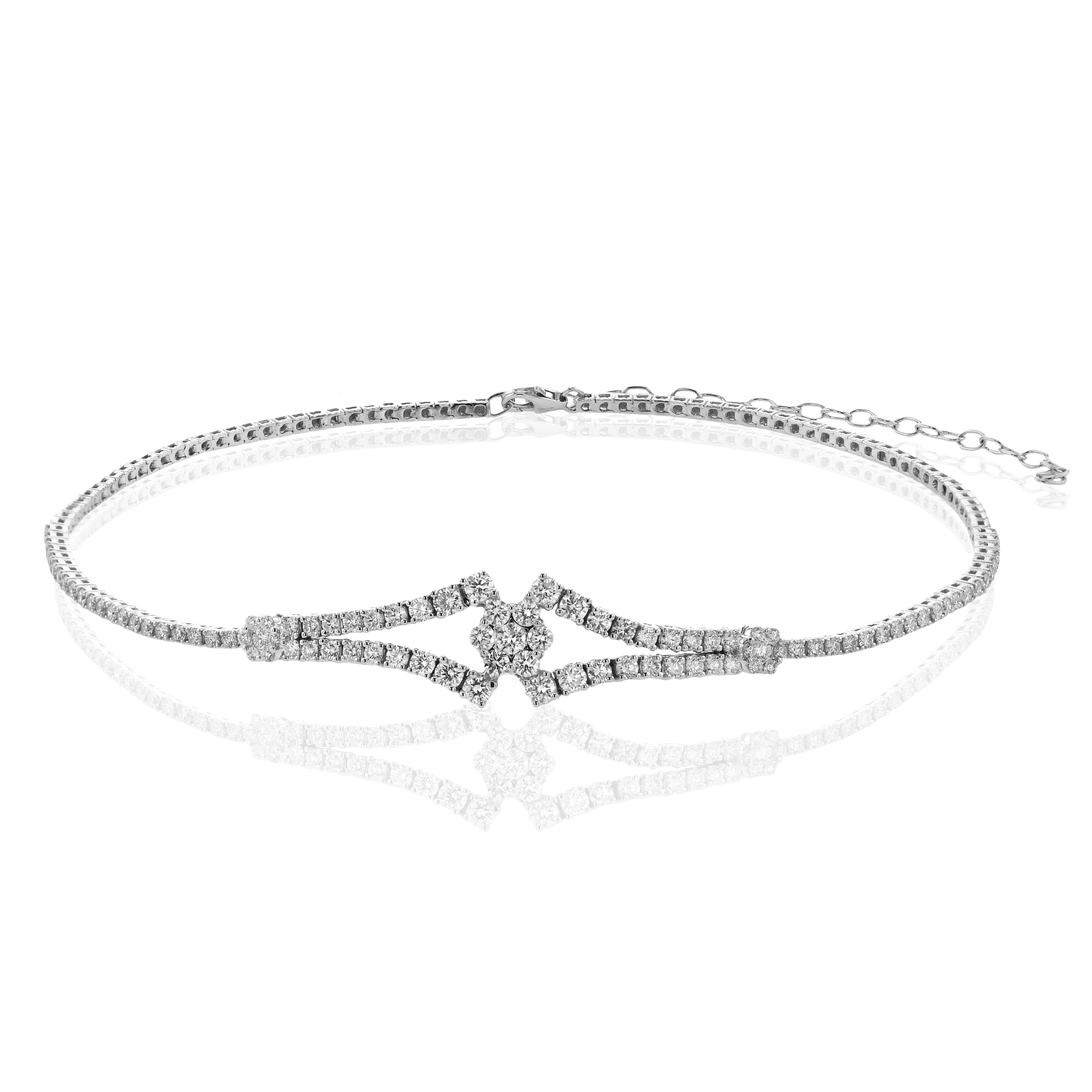 Collar Necklace in 18k Gold with Diamonds