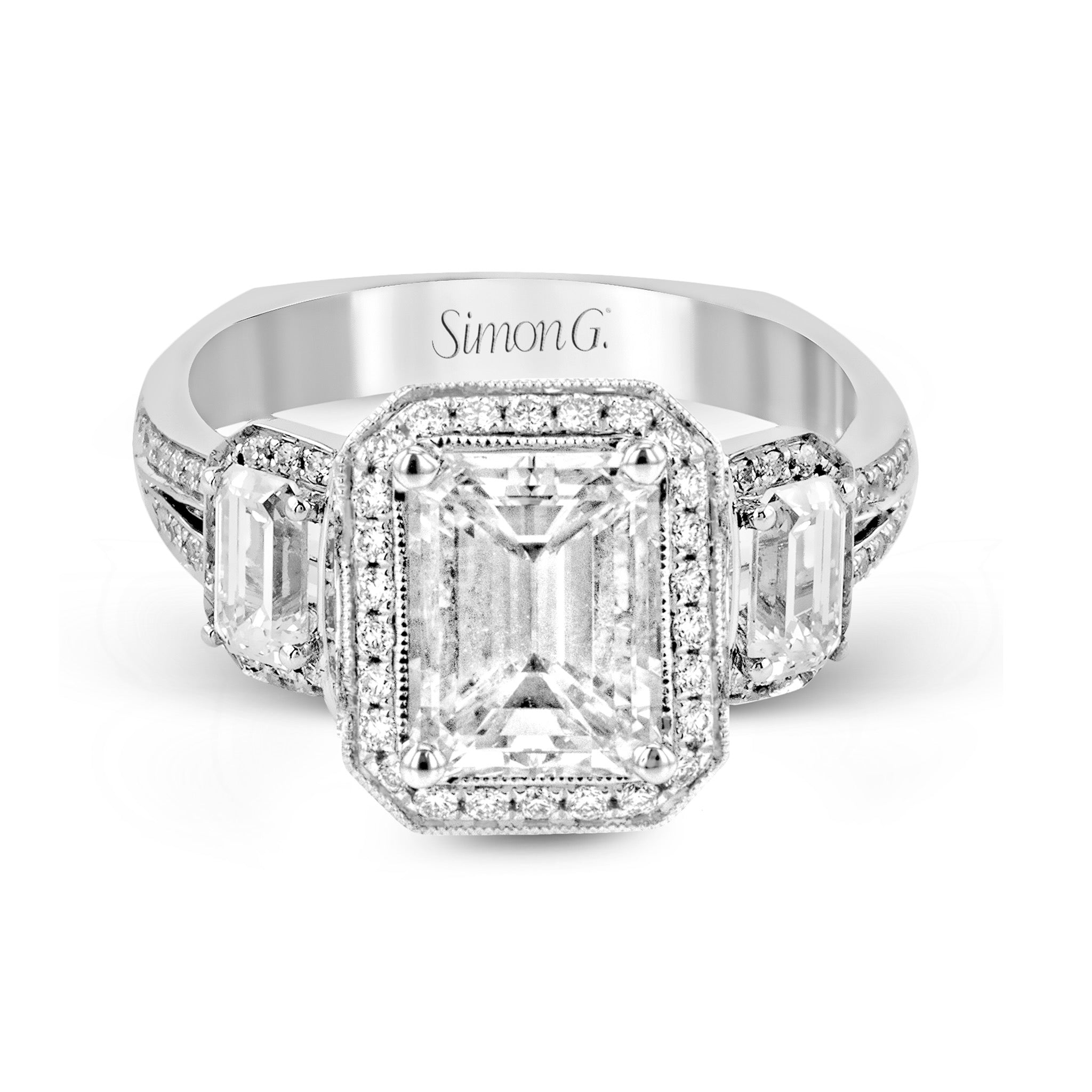 emerald-cut-three-stone-halo-engagement-ring-in-18k-gold-with-diamonds