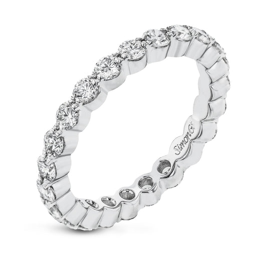 Eternity Wedding Band in 18k Gold with Diamonds