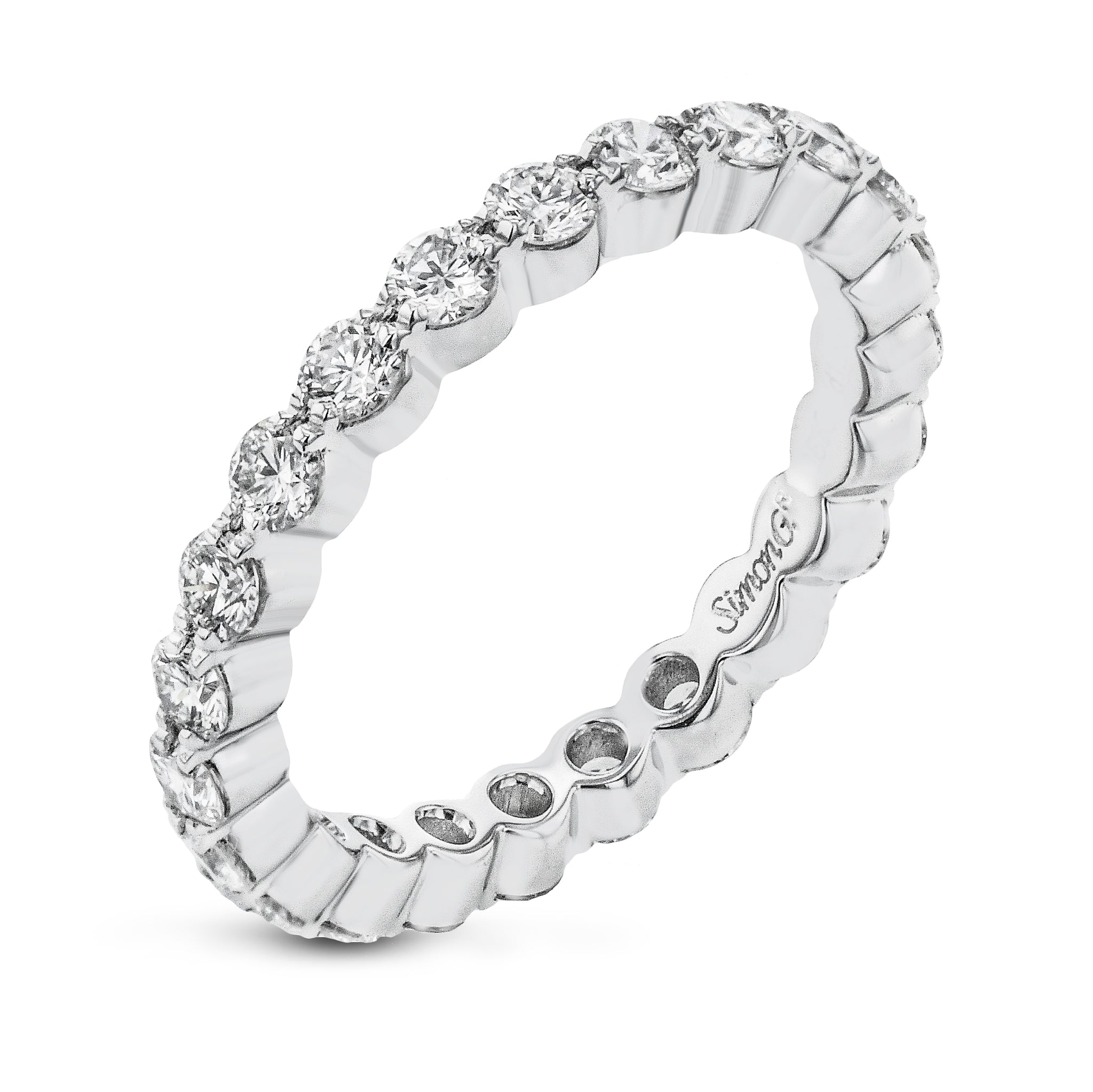 Eternity Wedding Band in 18k Gold with Diamonds