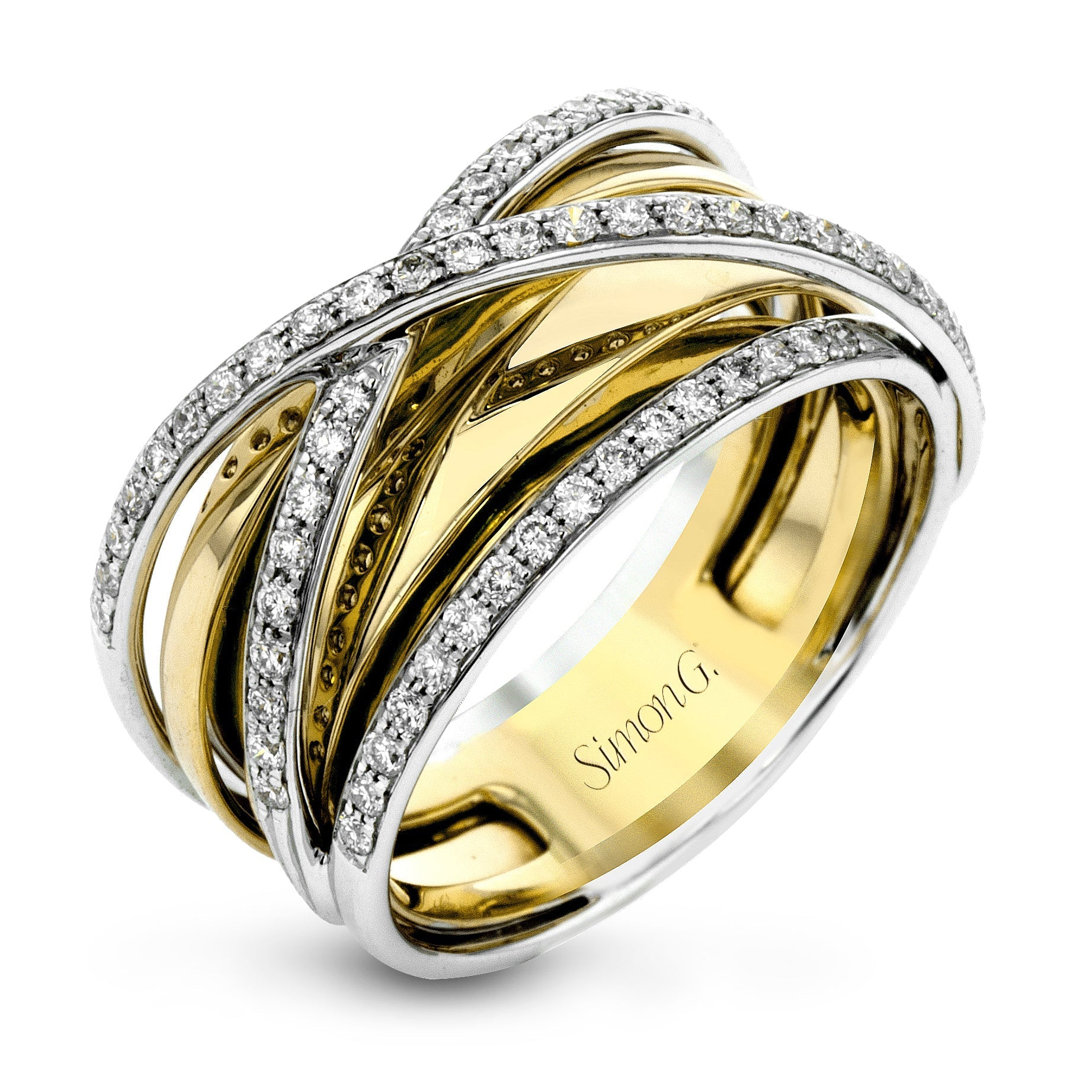 Fashion Ring in 18k Gold with Diamonds