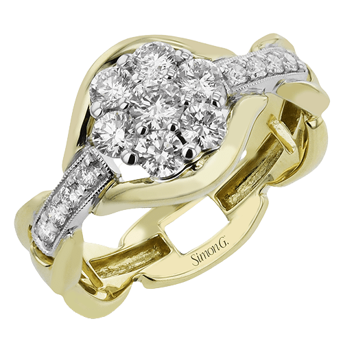 Fashion Ring In 18k Gold With Diamonds