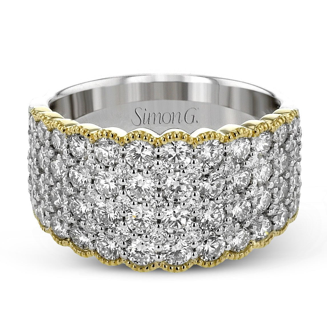 Fashion Ring In 18k Gold With Diamonds