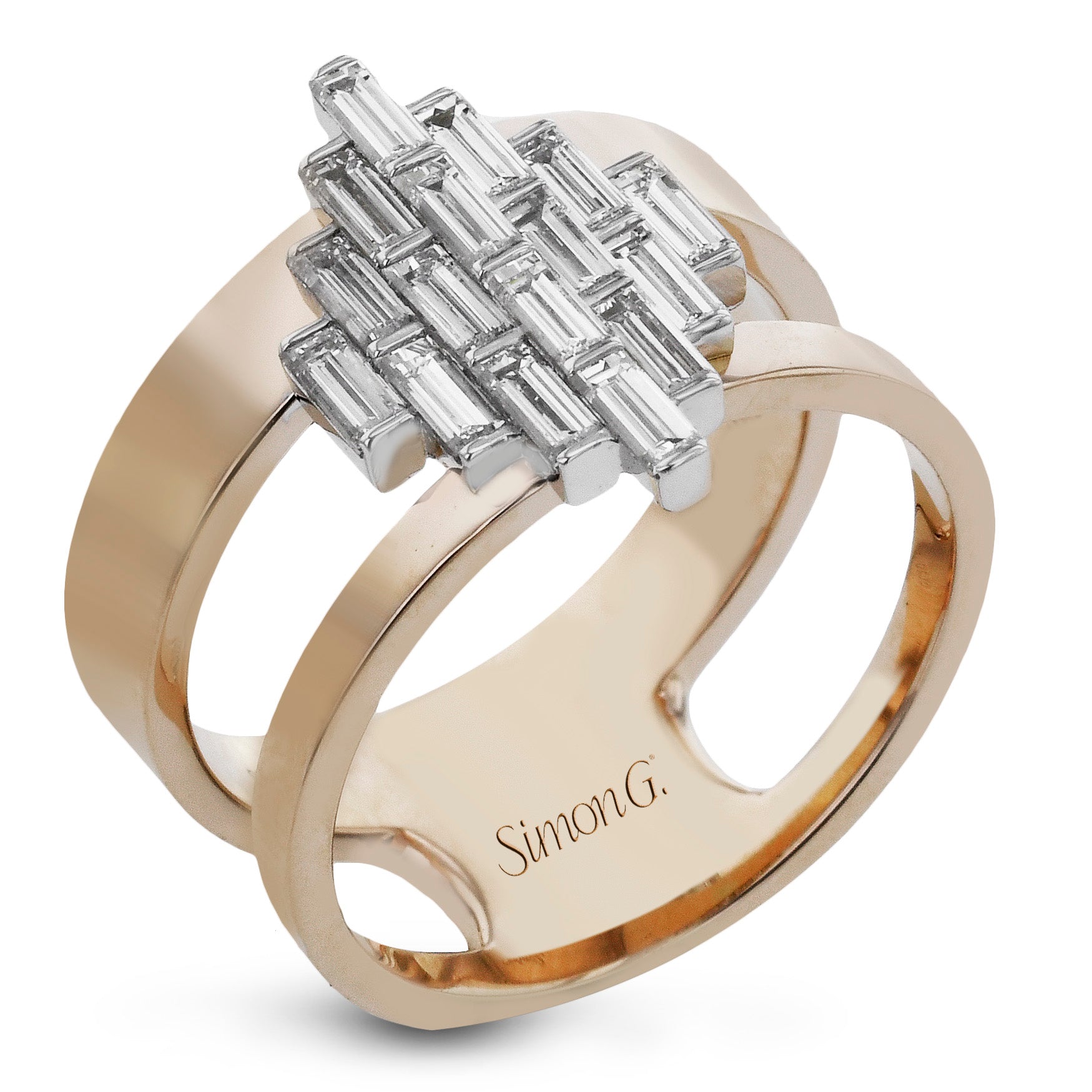 Fashion Ring In 18k Gold With Diamonds