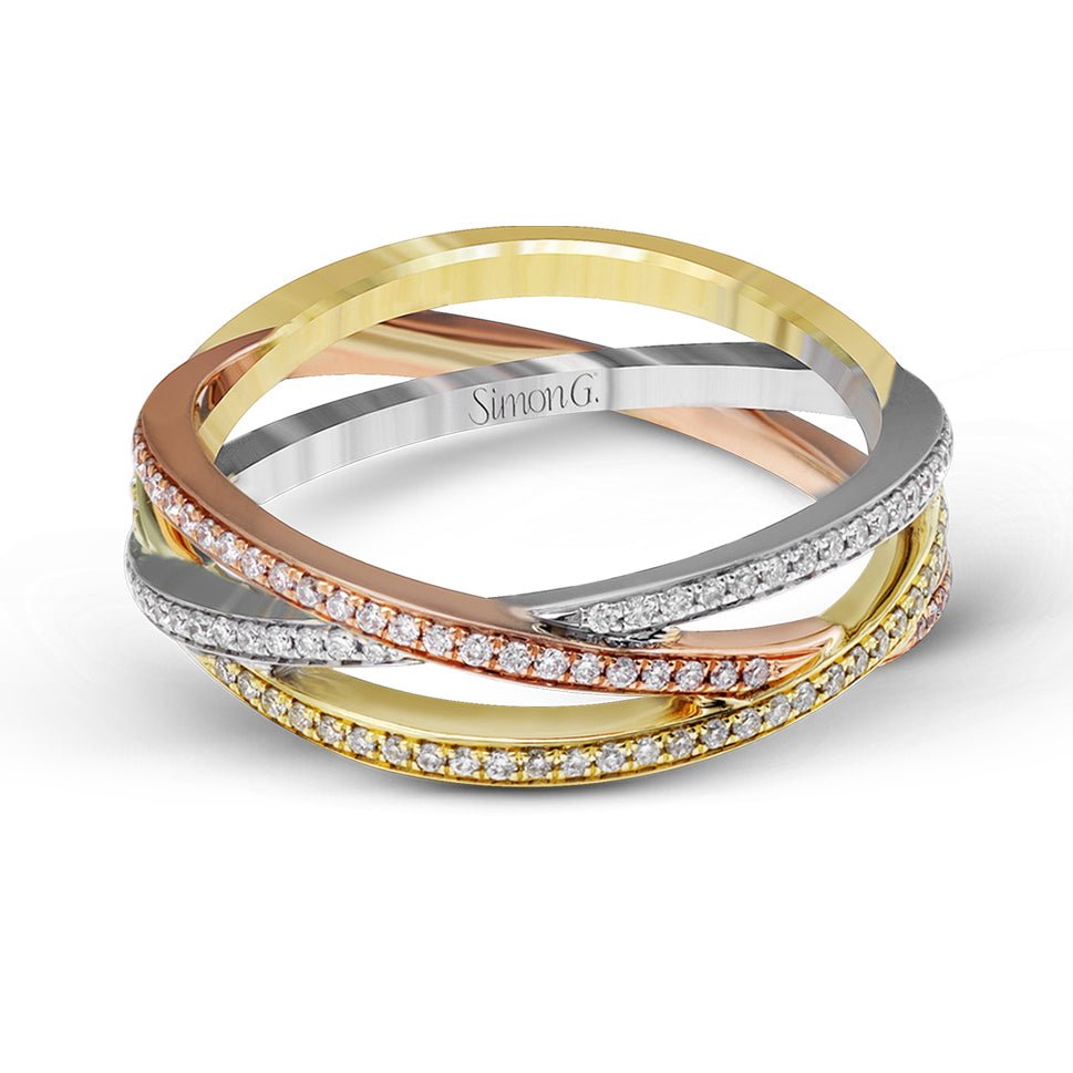 Fashion Ring in 18k Gold with Diamonds
