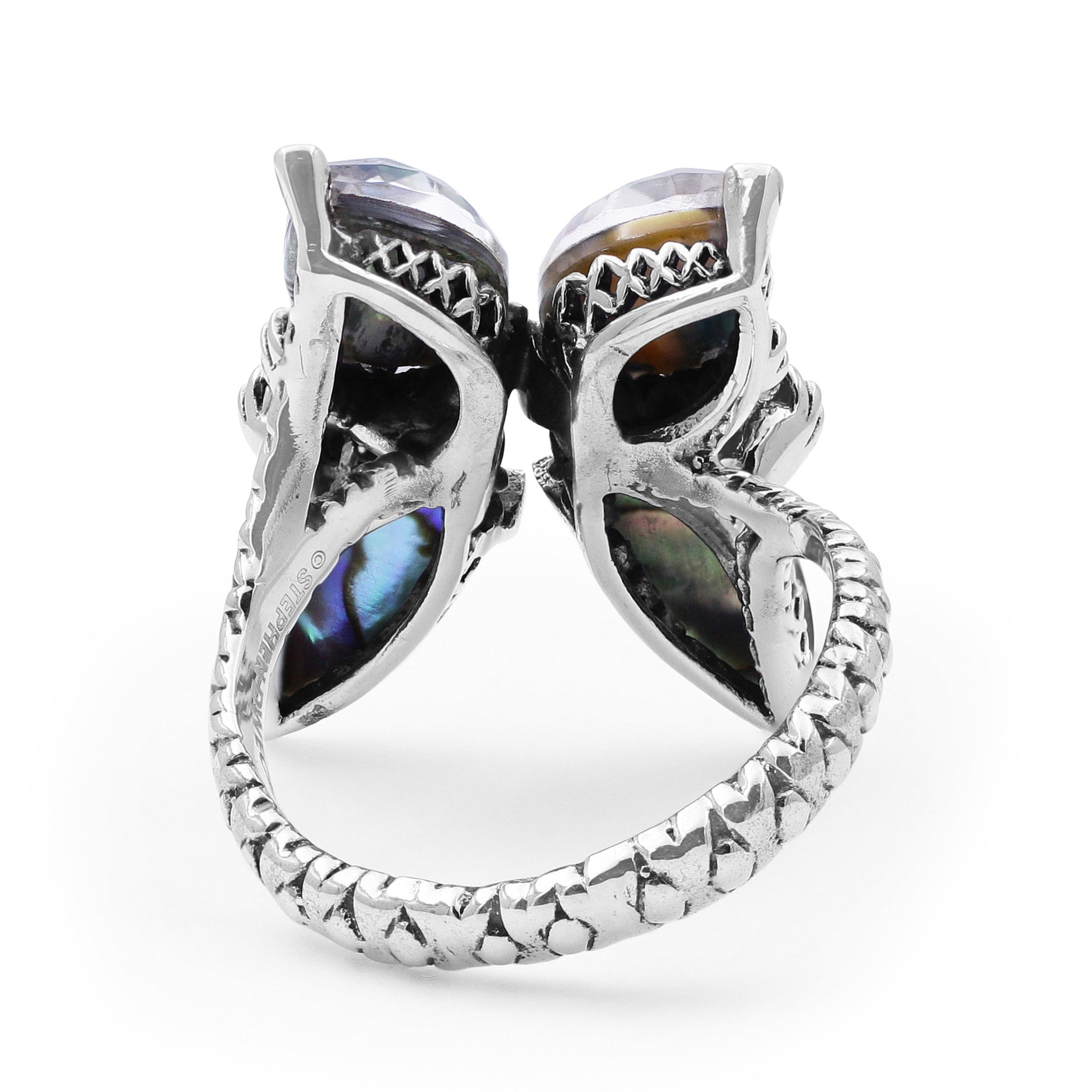 garden-of-stephen-faceted-natural-quartz-abalone-and-rhodolite-garnet-butterfly-ring-in-sterling-silver