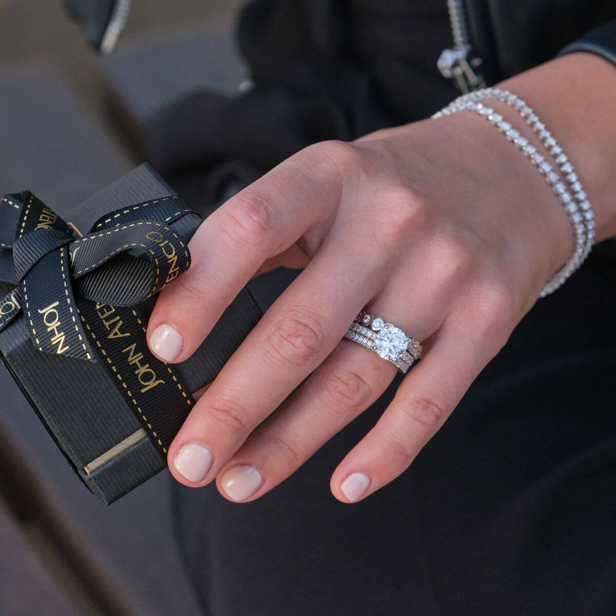 Essence Round Yellow Gold Engagement Ring