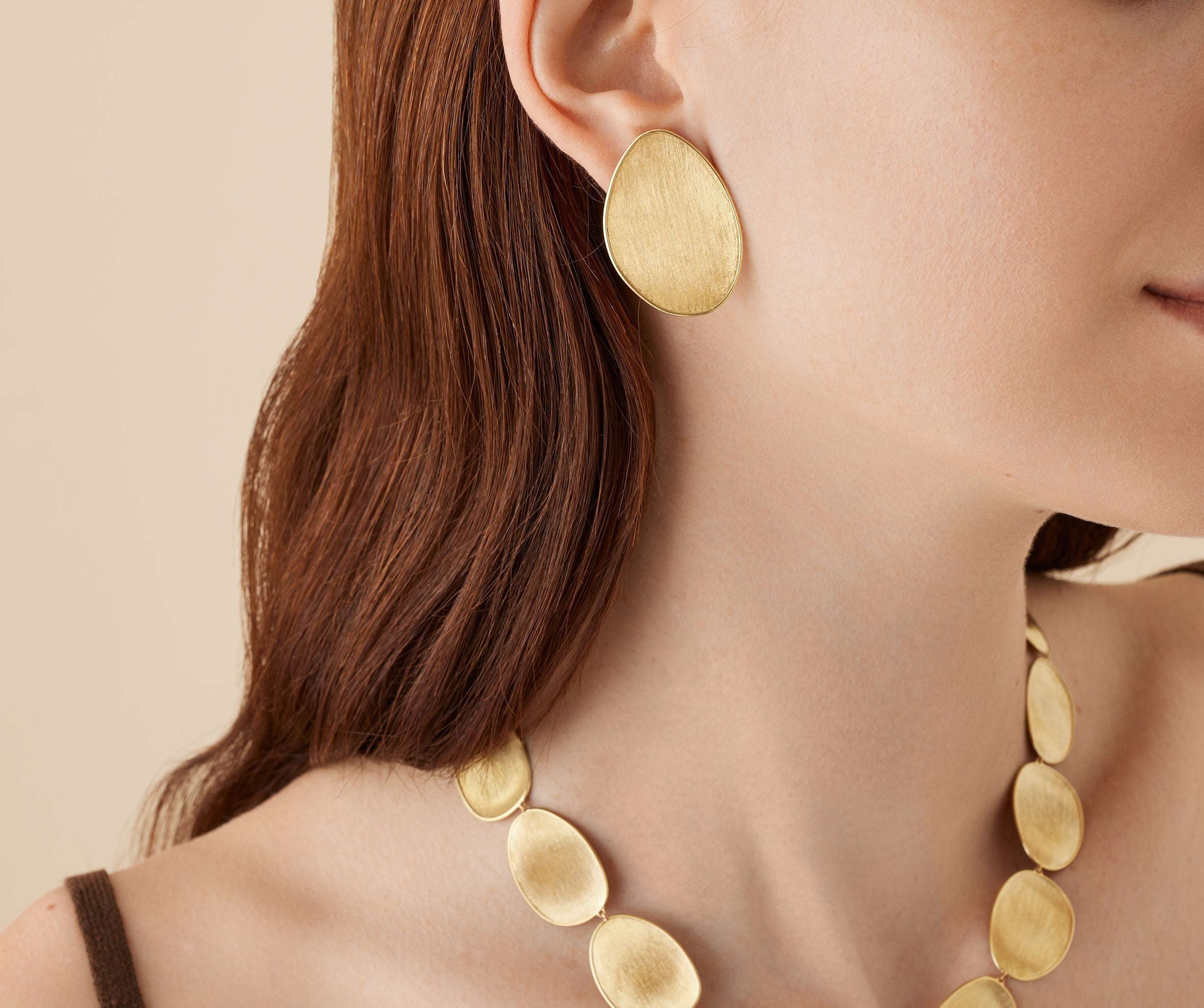 18K Yellow Gold Large Stud Earrings
