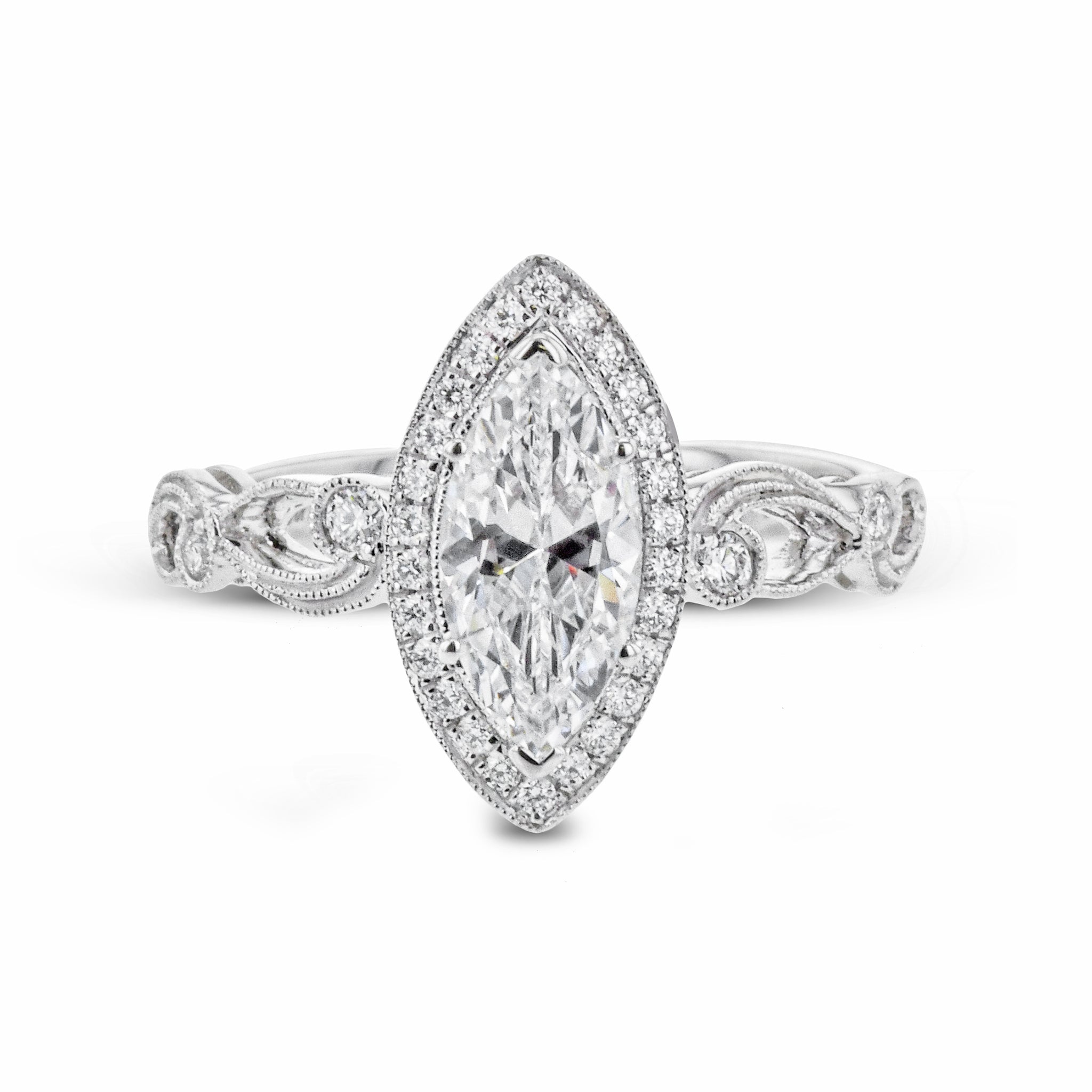 marquise-cut-halo-engagement-ring-in-18k-gold-with-diamonds