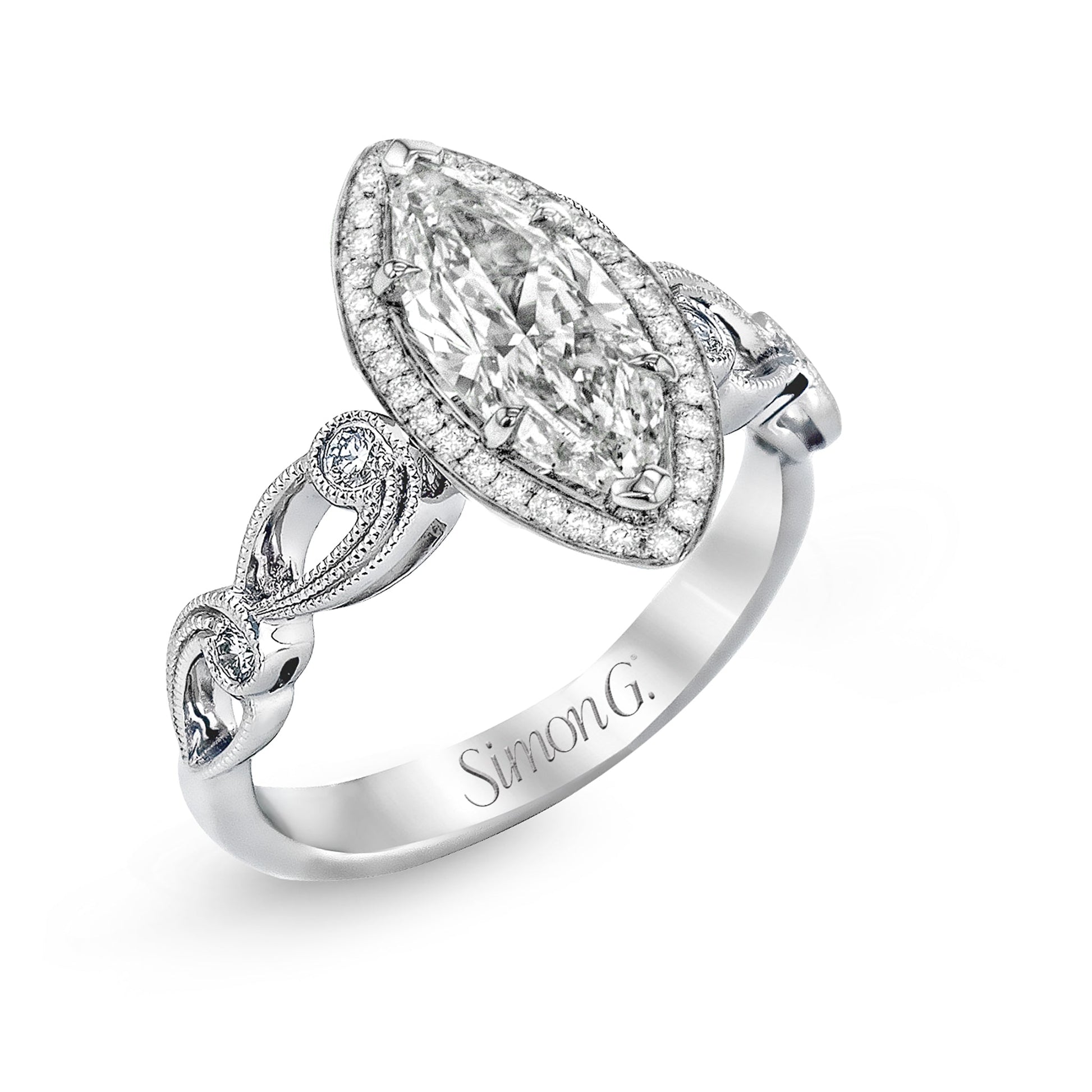 marquise-cut-halo-engagement-ring-in-18k-gold-with-diamonds