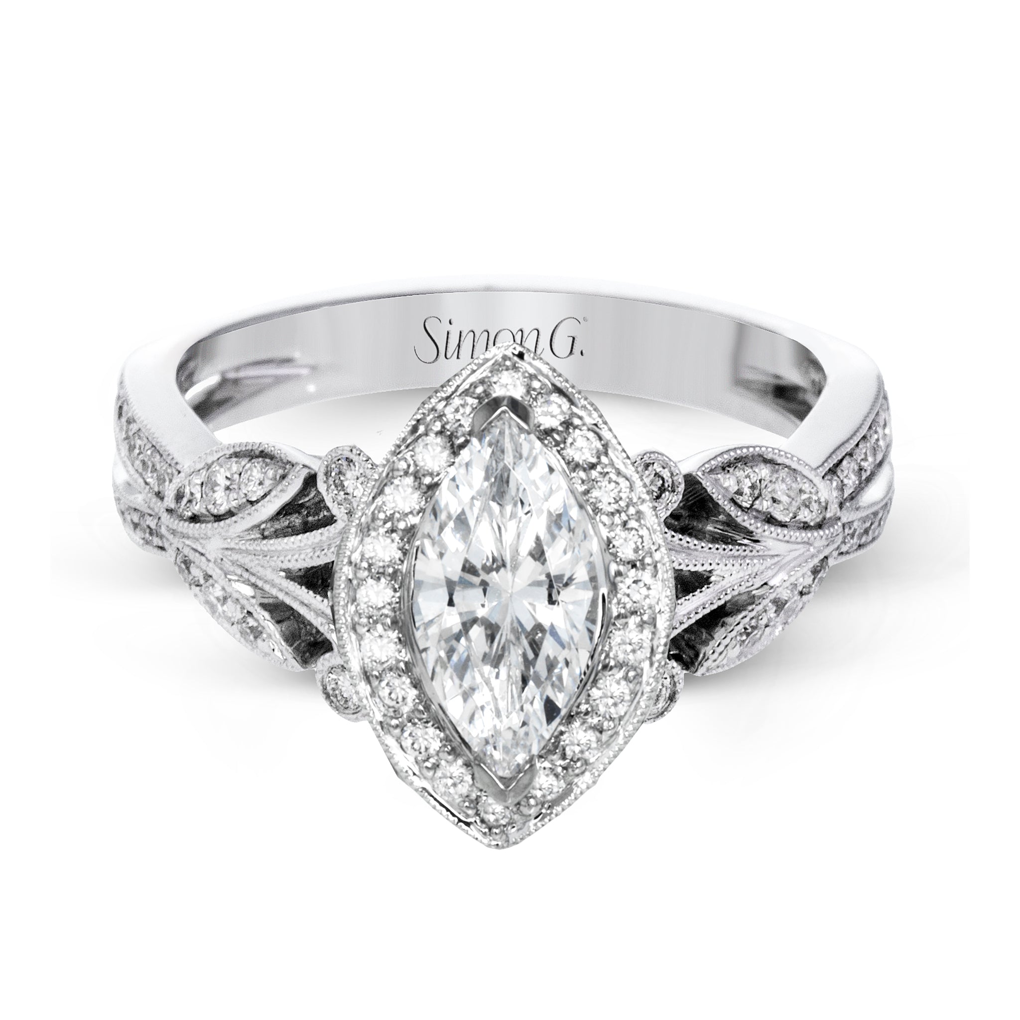 marquise-cut-halo-engagement-ring-in-18k-gold-with-diamonds