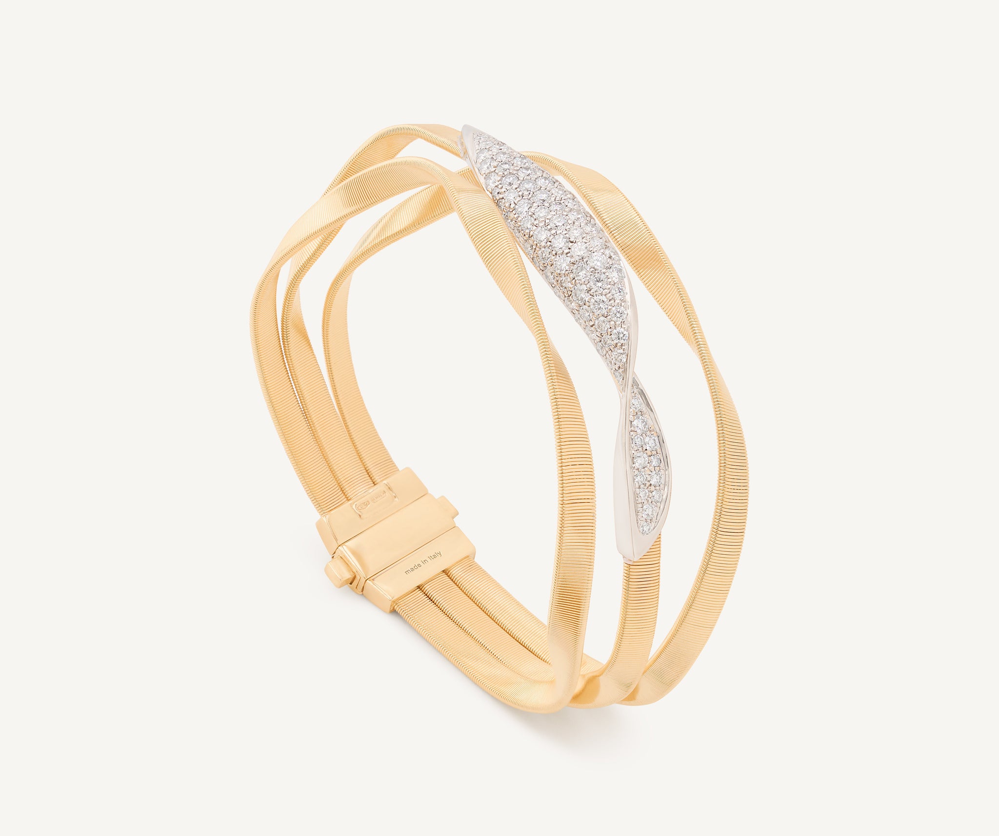 18kt yellow gold bracelet with diamond pav��