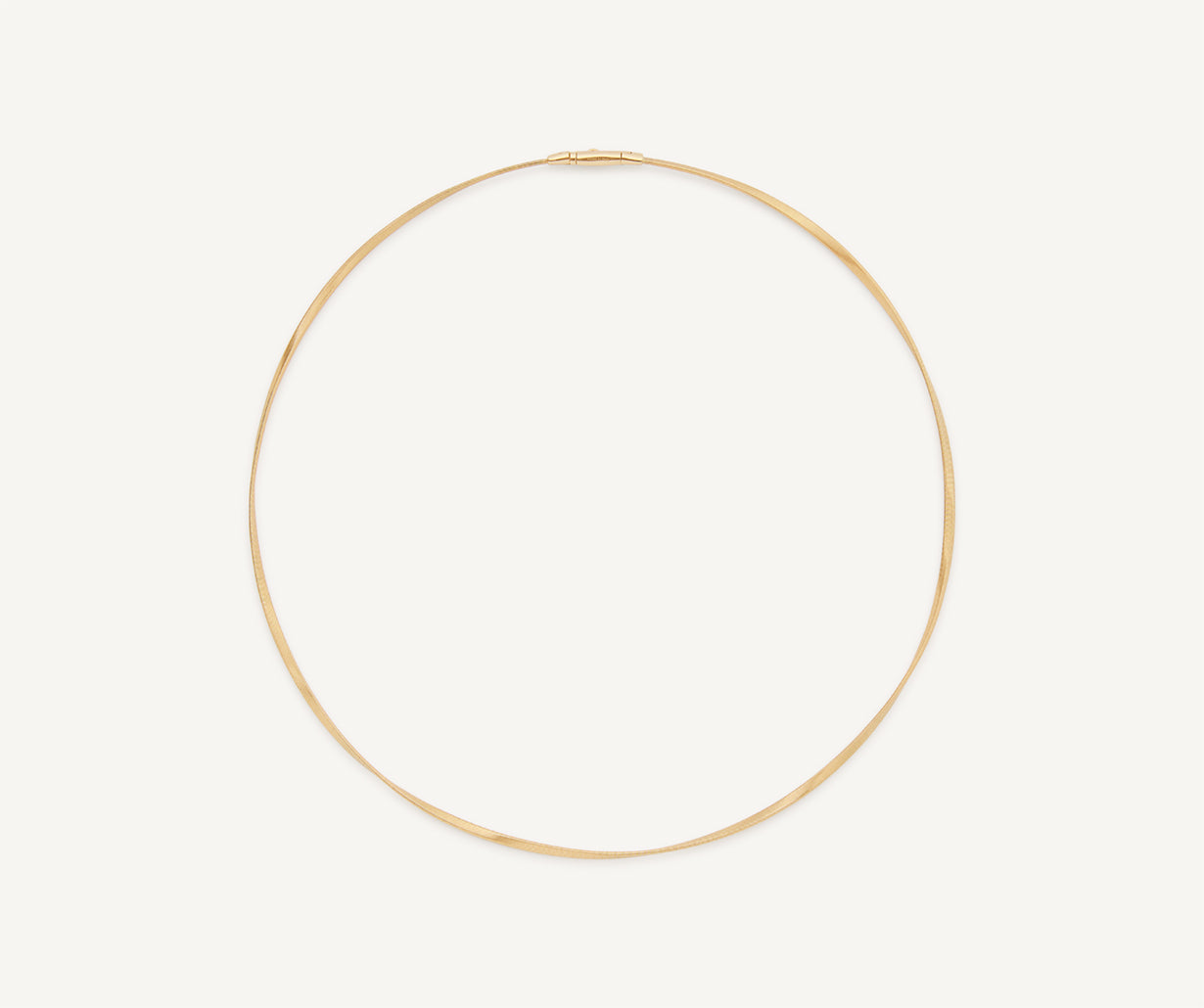 18K Yellow Gold Twisted Coil Necklace