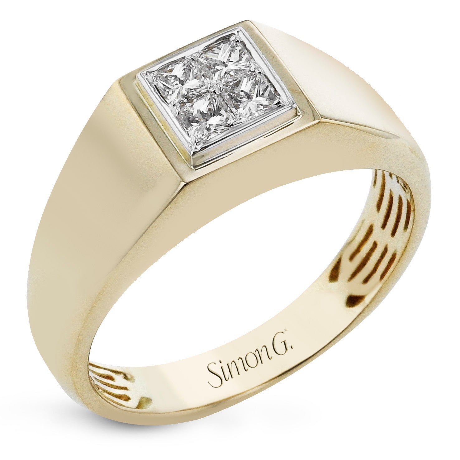 Men's Ring in 14k Gold with Diamonds