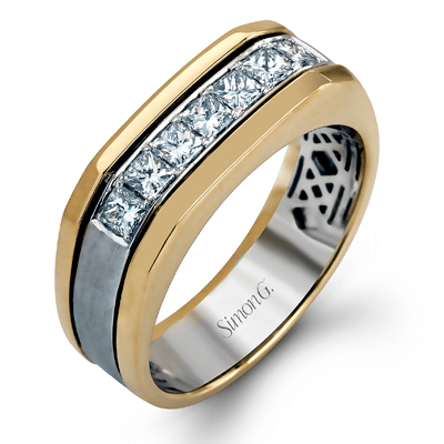 Men's Simon-set Wedding Band In 14k Or 18k Gold With Diamonds
