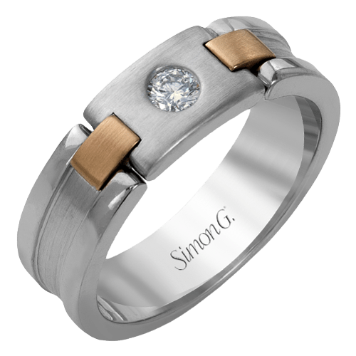 Men's Wedding Band In 14k Or 18k Gold With Diamonds