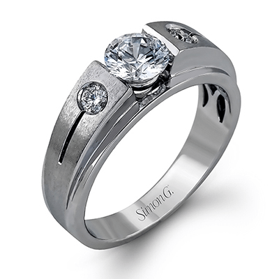 Men's Wedding Band In 14k Or 18k Gold With Diamonds