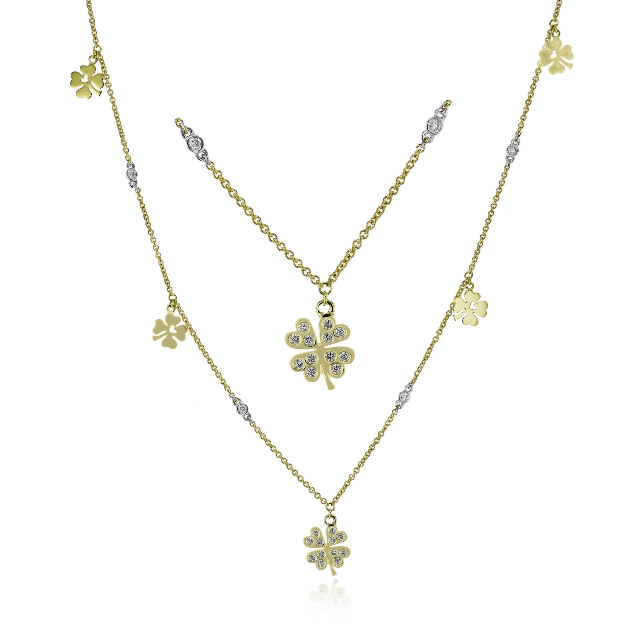 Necklace in 18k Gold with Diamonds