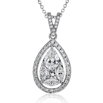 Pendant Necklace in 18k Gold with Diamonds