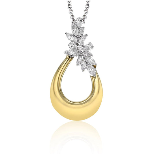 Pendant Necklace in 18k Gold with Diamonds