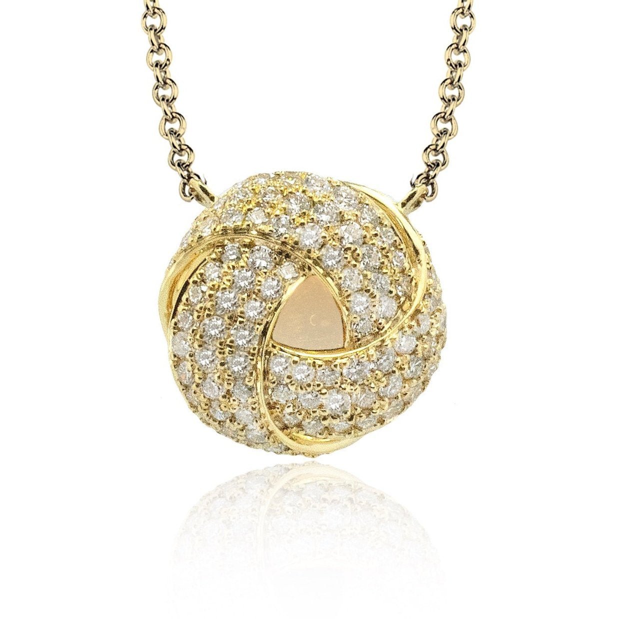 Pendant Necklace in 18k Gold with Diamonds