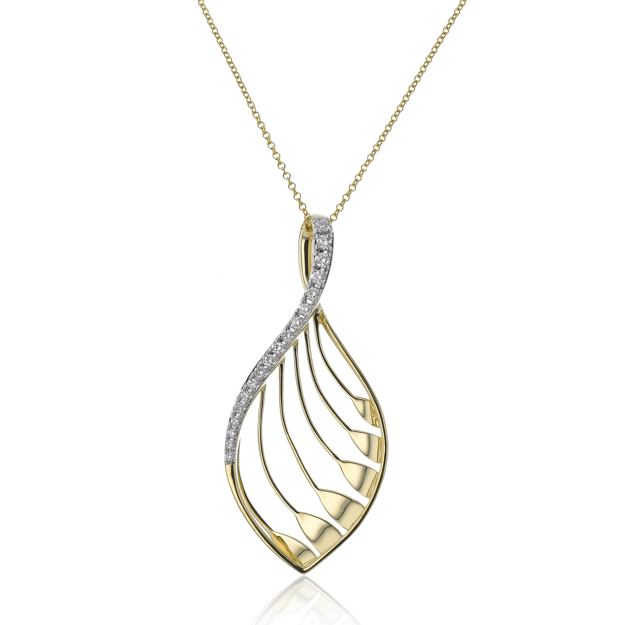 Pendant Necklace in 18k Gold with Diamonds