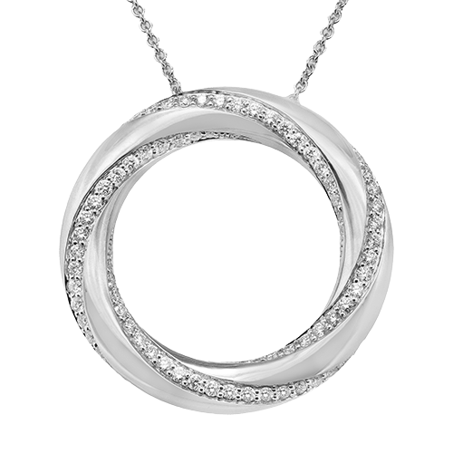Pendant Necklace in 18k Gold with Diamonds