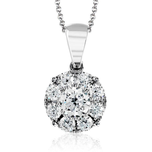 Pendant Necklace in 18k Gold with Diamonds