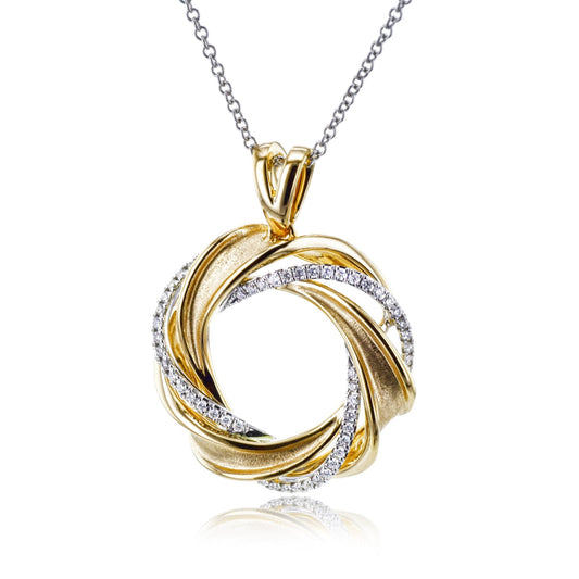 Pendant Necklace in 18k Gold with Diamonds