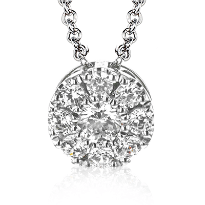 Pendant Necklace in 18k Gold with Diamonds