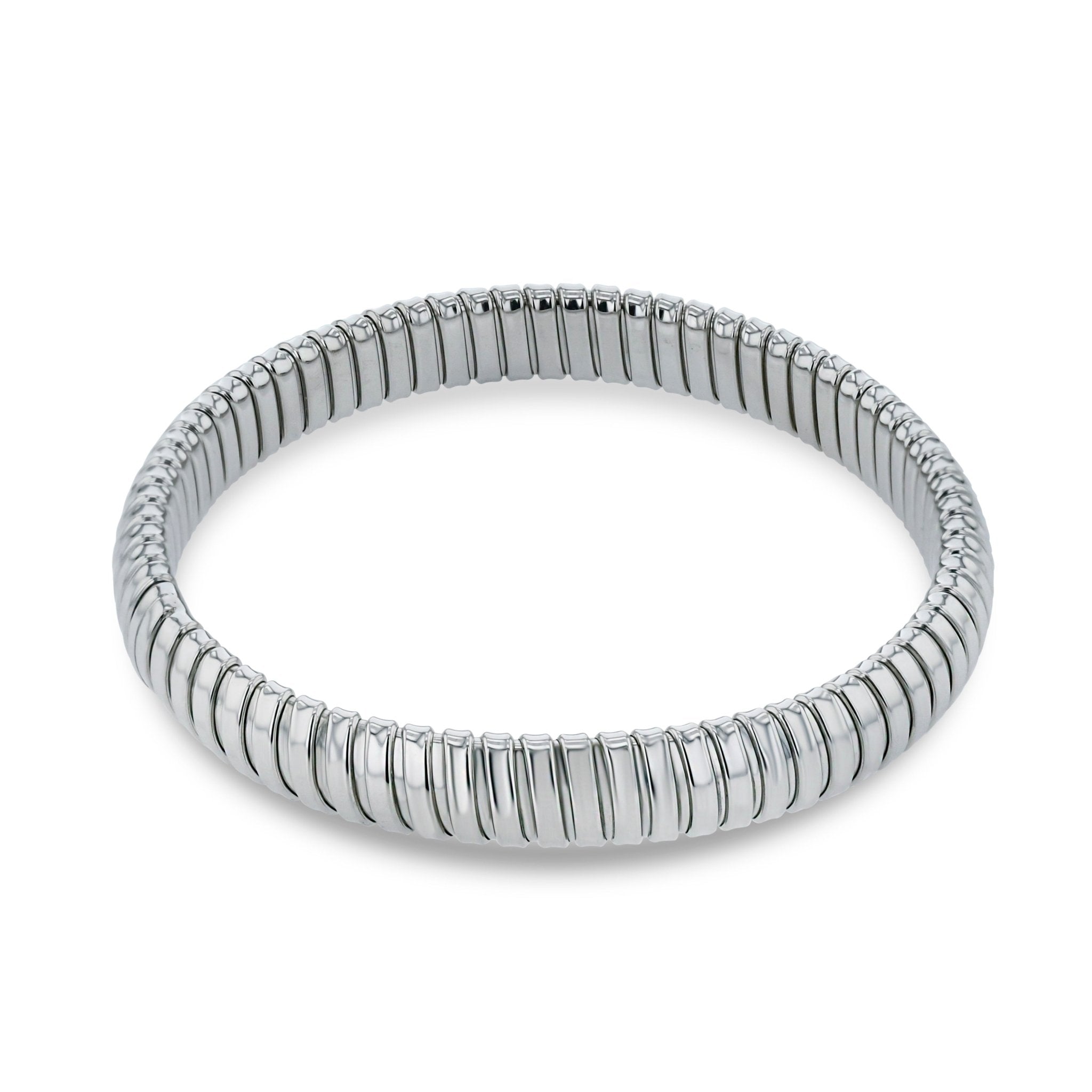 Ribbed Bangle in 18k Gold