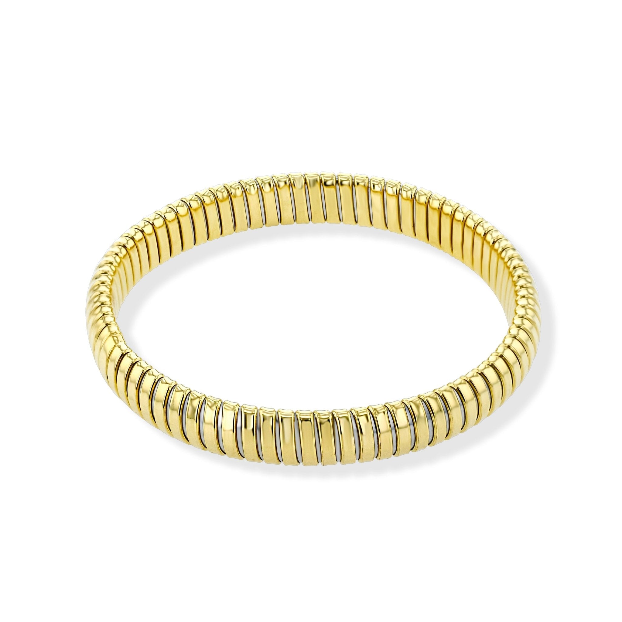 Ribbed Bangle in 18k Gold